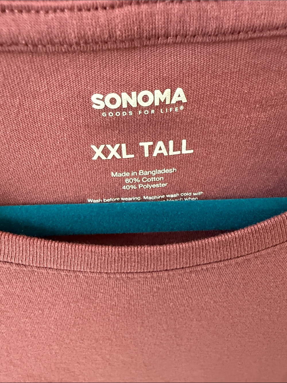 Sonoma Men's Short-Sleeve Crew Tee in Dusty Rose - Picture 2 of 3